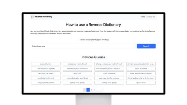 Reverse Dictionary – Find words that fit your description