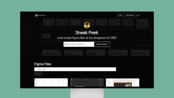 Sneak Peek – Look inside Figma files of top designers for FREE