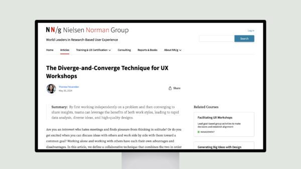 The Diverge-and-Converge Technique for UX Workshops