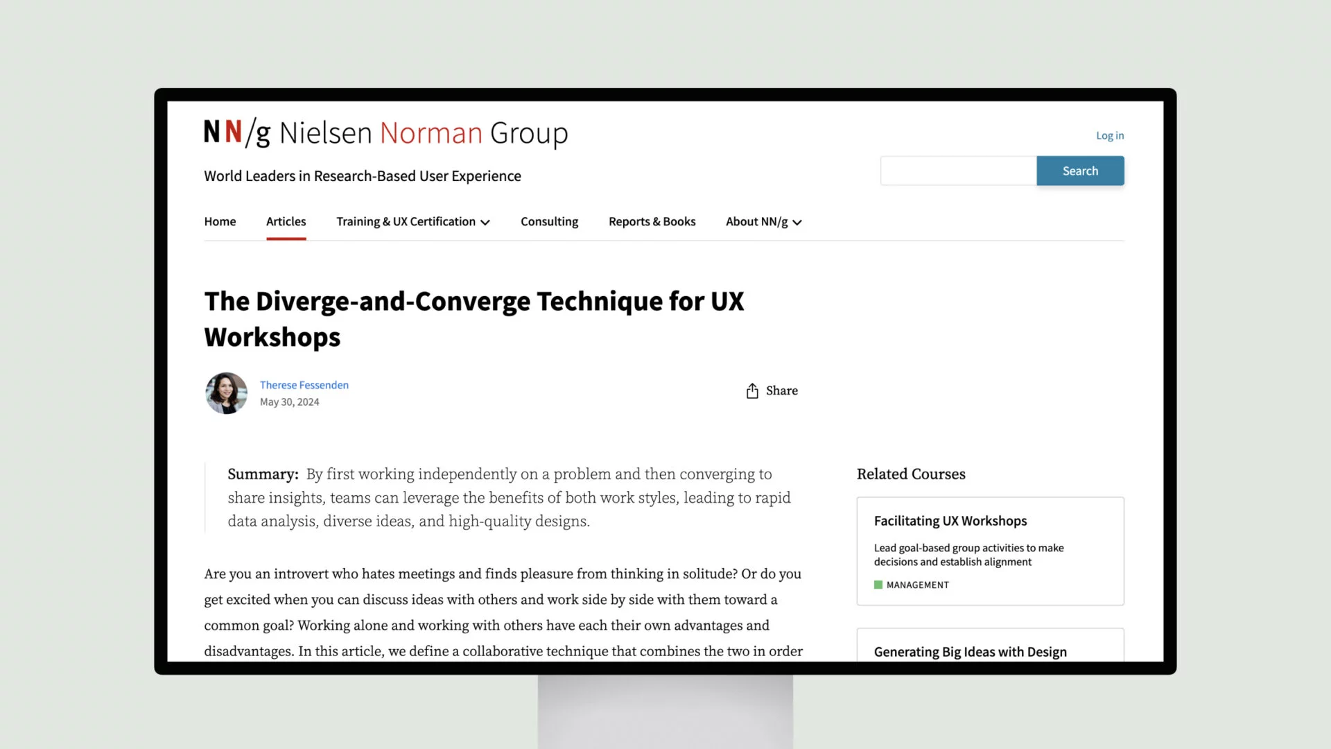 The Diverge-and-Converge Technique for UX Workshops