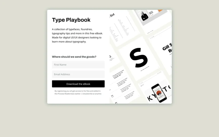 Type Playbook – A collection of typefaces, foundries, typography tips and more