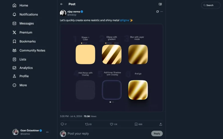 Let’s quickly create some realistic and shiny metal in Figma