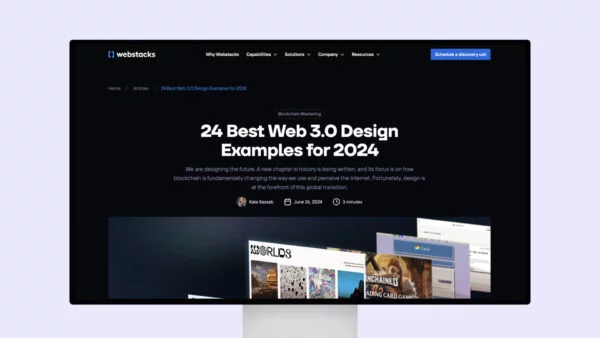 Webstacks – 24 Best Web 3.0 Design Examples for 2024