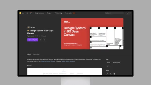 🎨 Design System in 90 Days Canvas