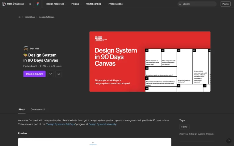 🎨 Design System in 90 Days Canvas