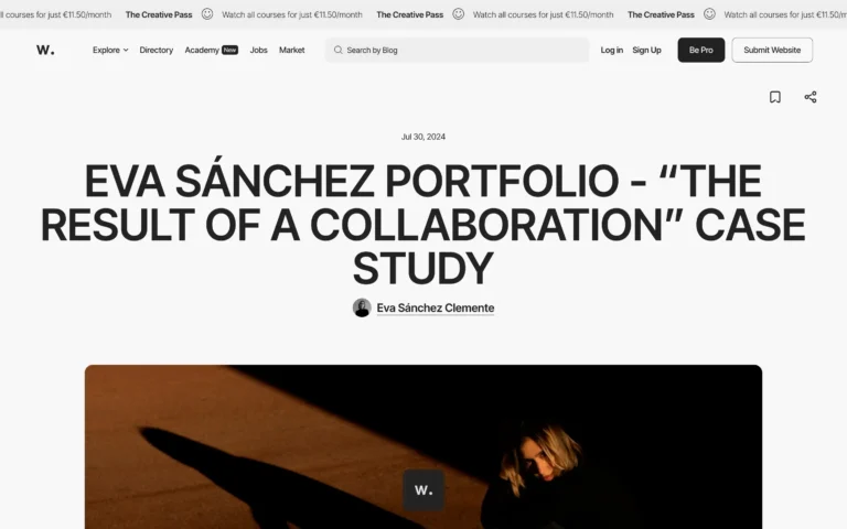 Eva Sánchez Portfolio – “The result of a collaboration” Case Study