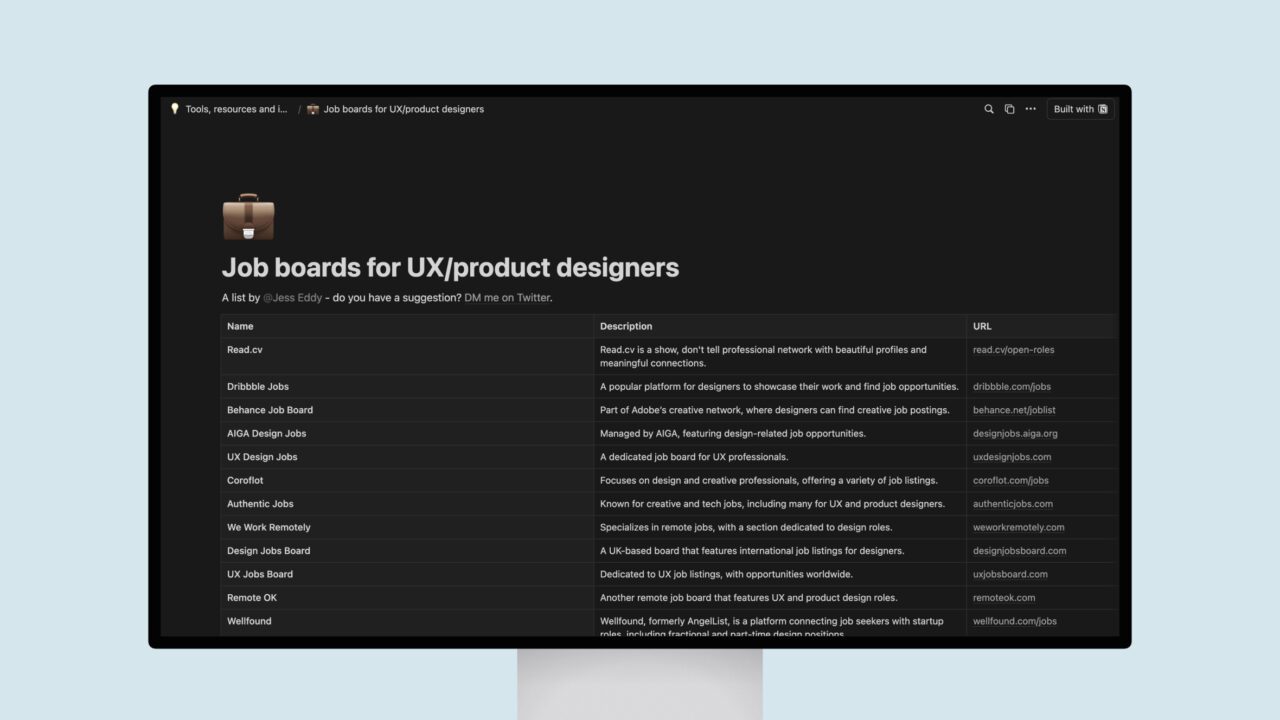 Job boards for UX/product designers - Fountn