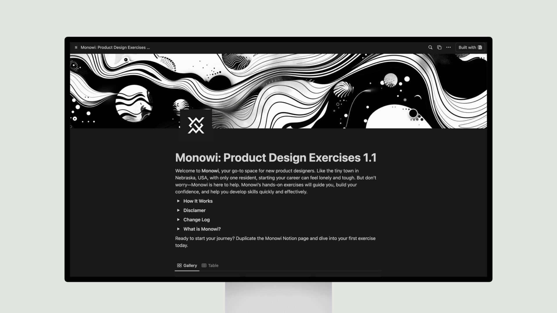 Monowi – A product design exercise platform