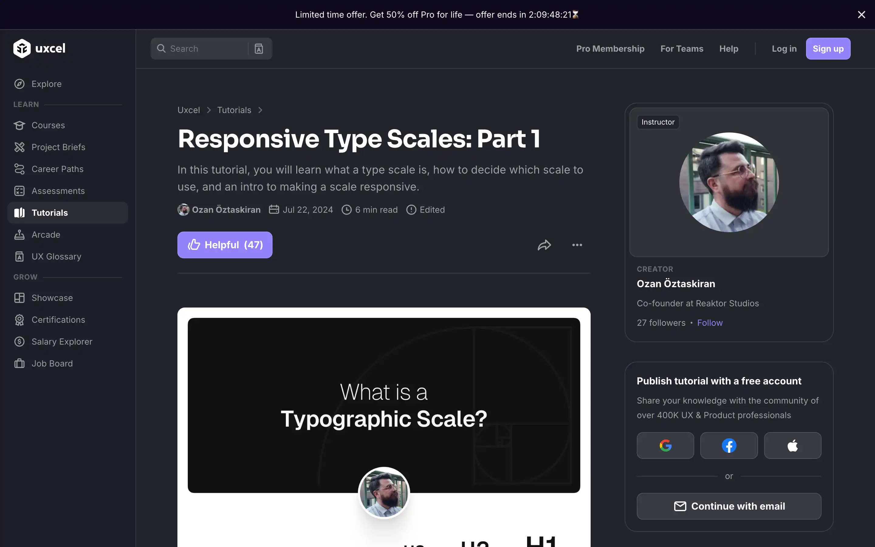 Responsive type scales tutorial introduction page