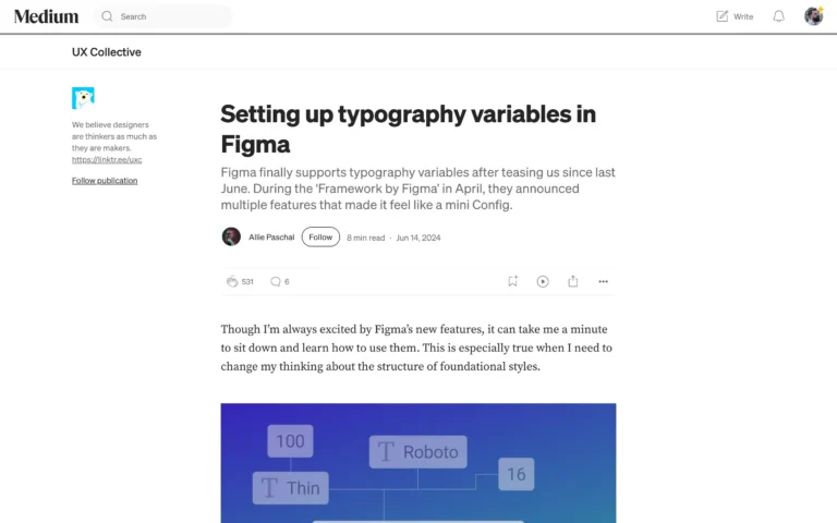 Setting up typography variables in Figma