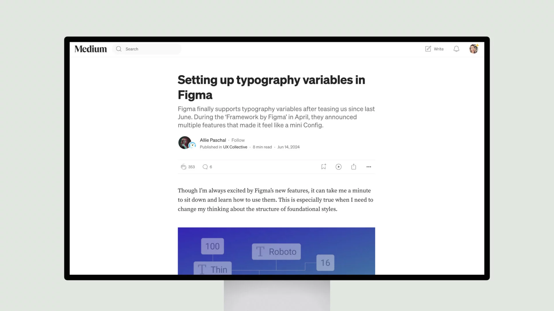 Setting up typography variables in Figma