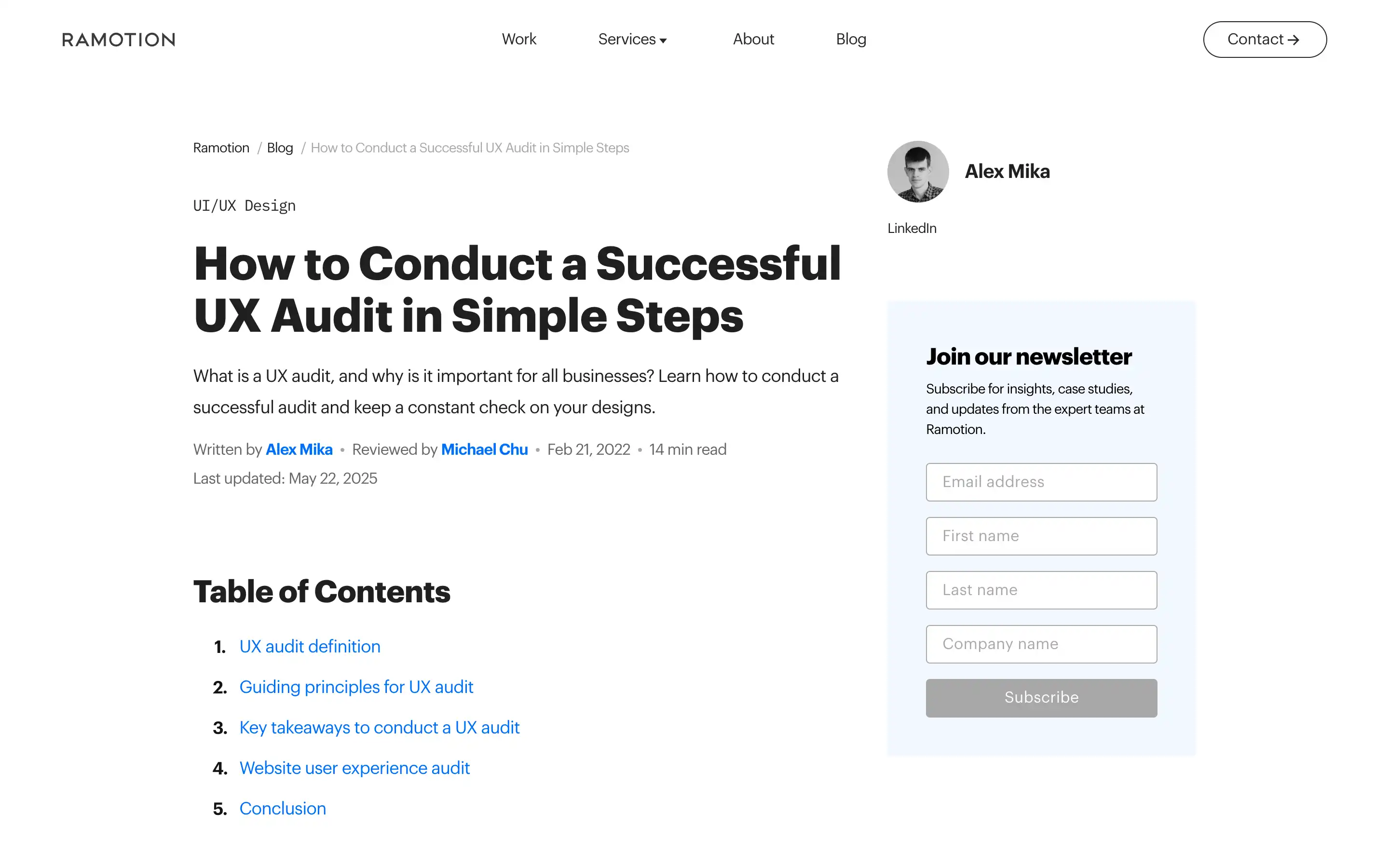 Guide on conducting a successful UX audit.