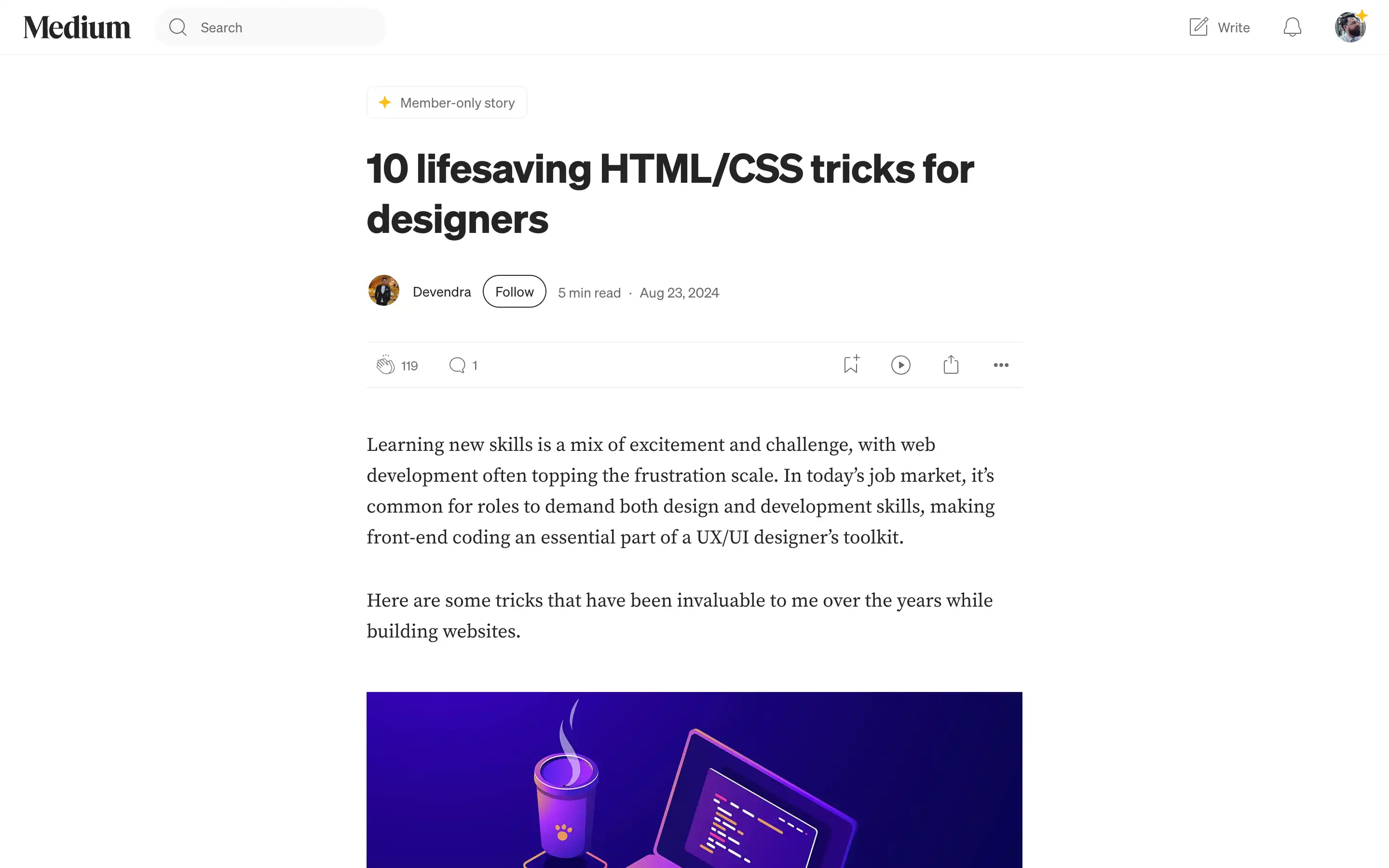 Article on HTML/CSS tricks for designers.