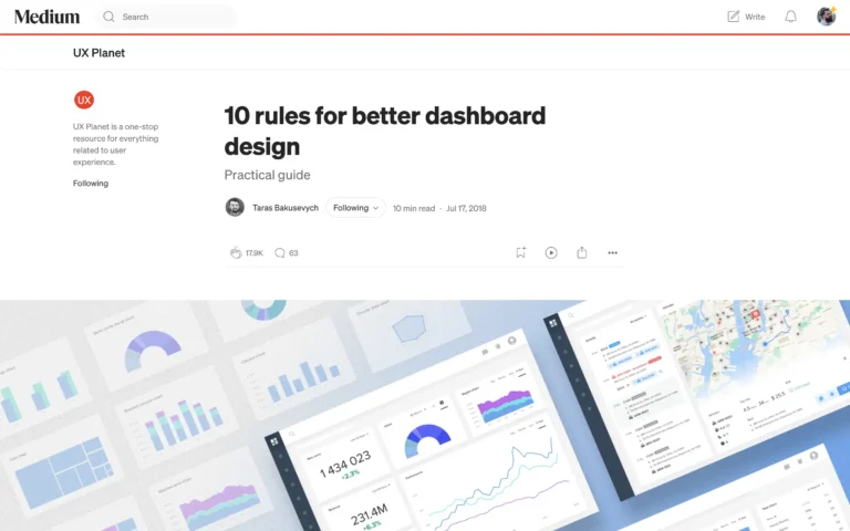 10 rules for better dashboard design