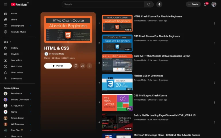 Traversy Media – HTML & CSS