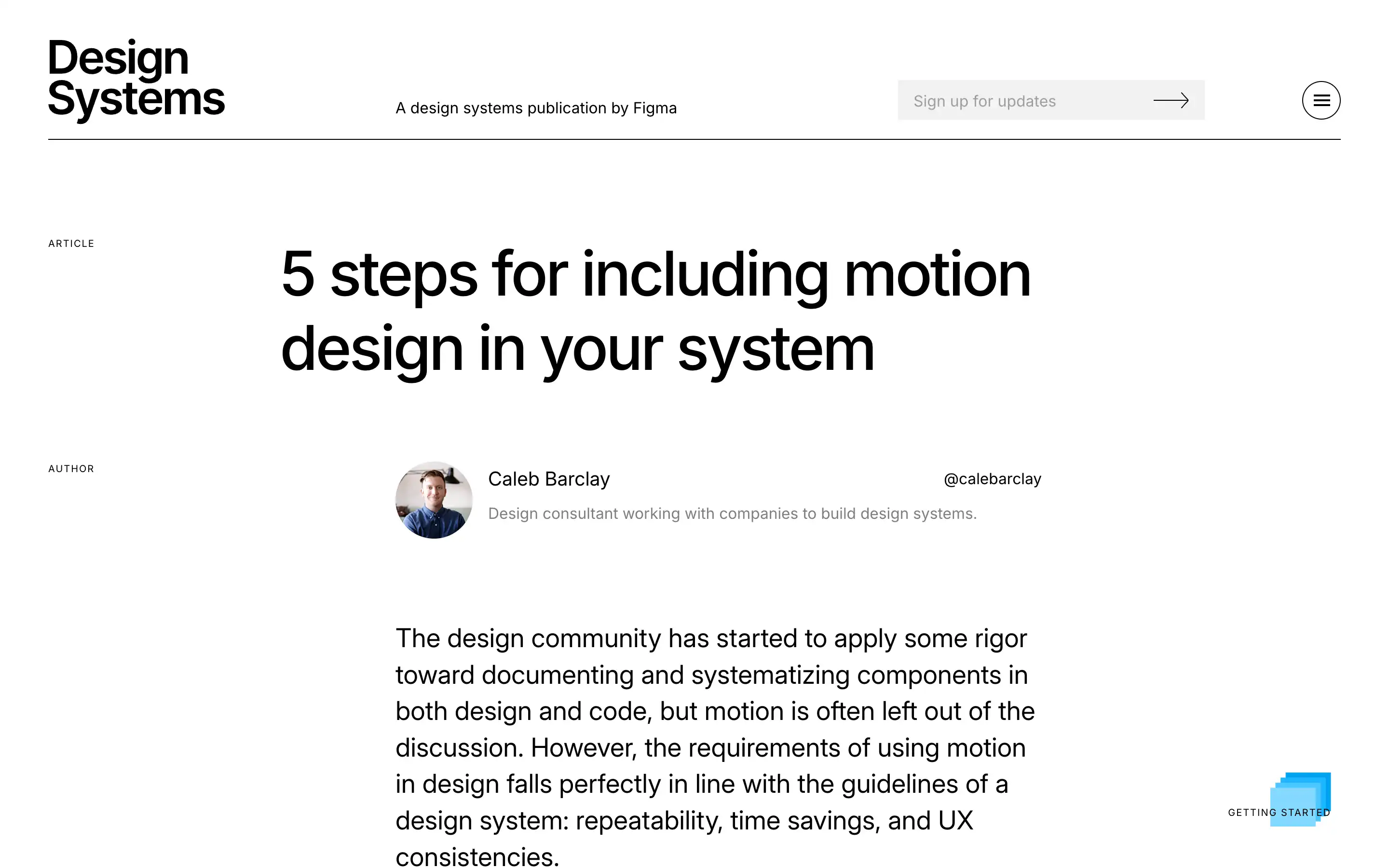 Guide on incorporating motion design in systems