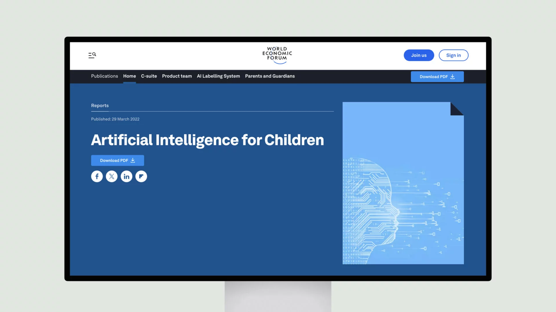 Artificial Intelligence for Children – World Economic Forum