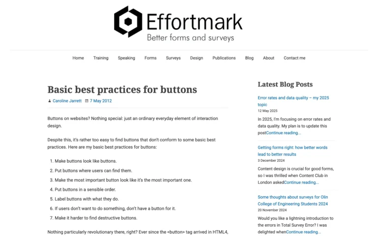 Basic best practices for buttons