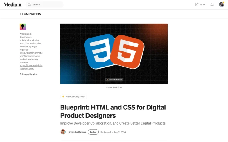 Blueprint: HTML and CSS for Digital Product Designers