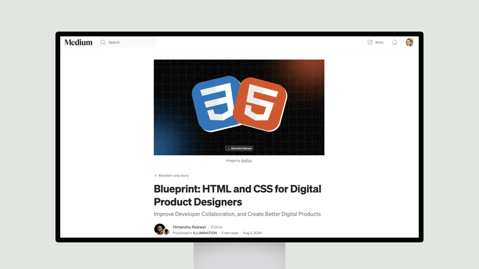 Blueprint: HTML and CSS for Digital Product Designers