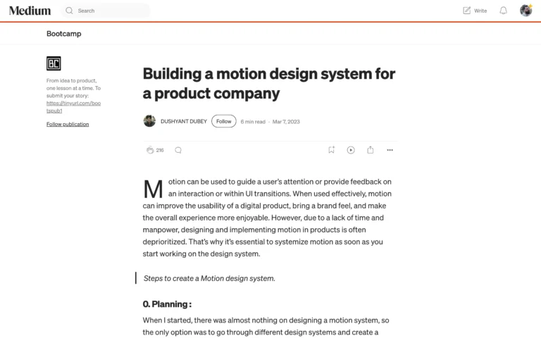 Building a motion design system for a product company