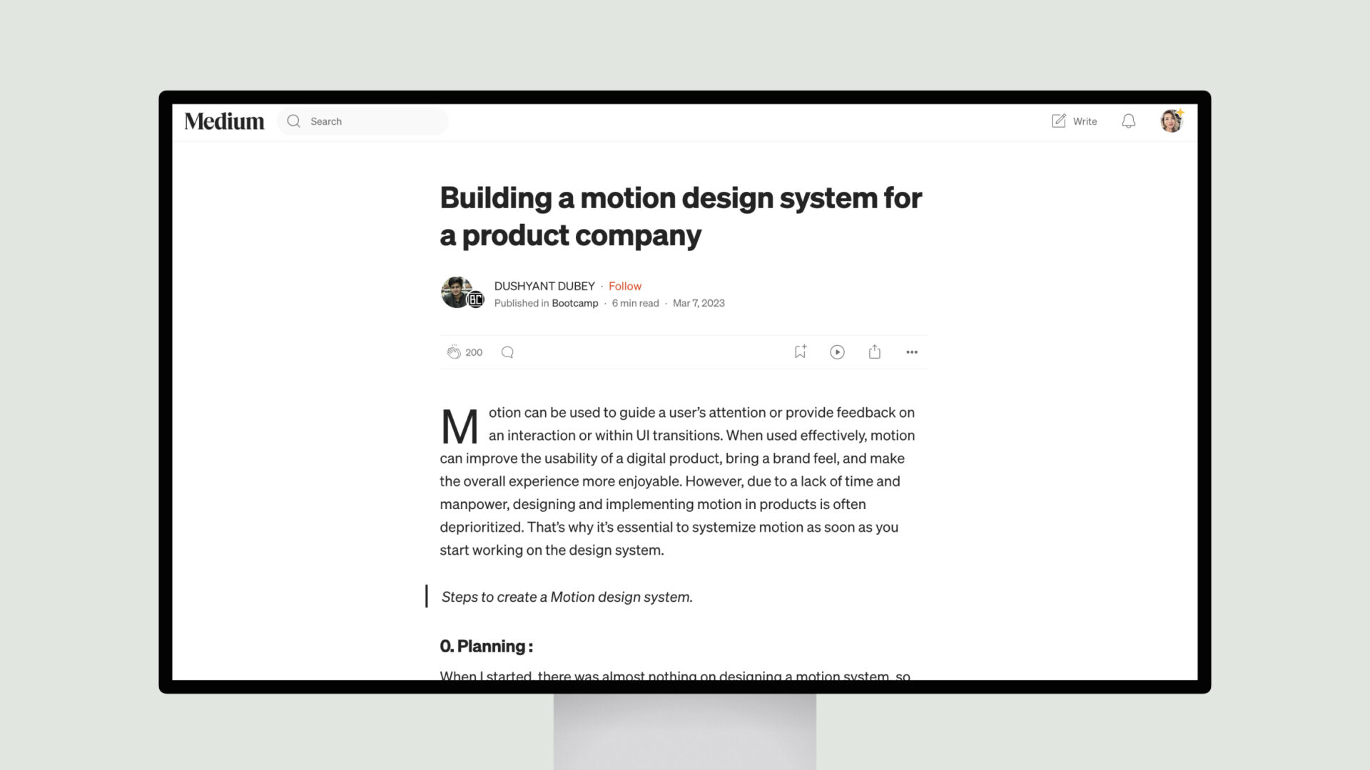 Building a motion design system for a product company