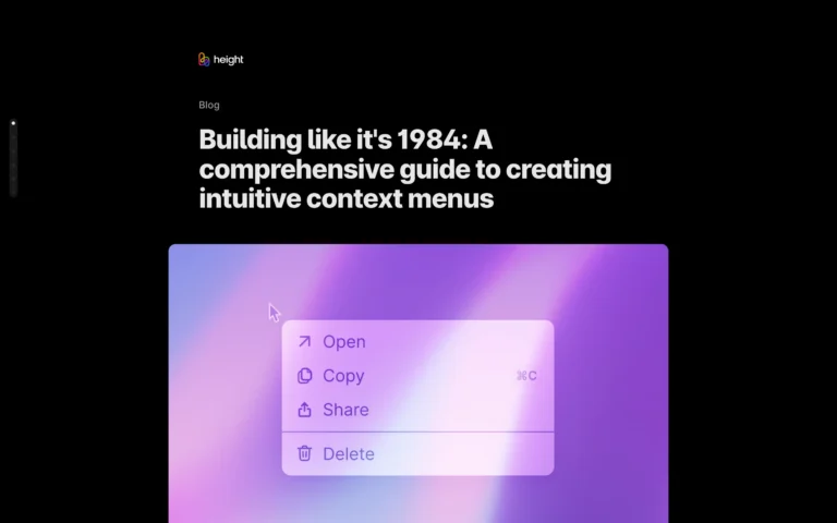 Building like it’s 1984: A comprehensive guide to creating intuitive context menus