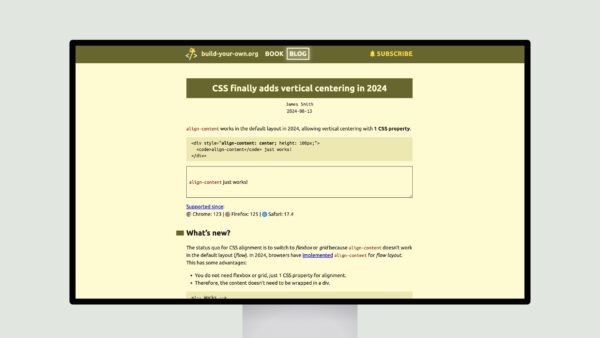 CSS finally adds vertical centering in 2024