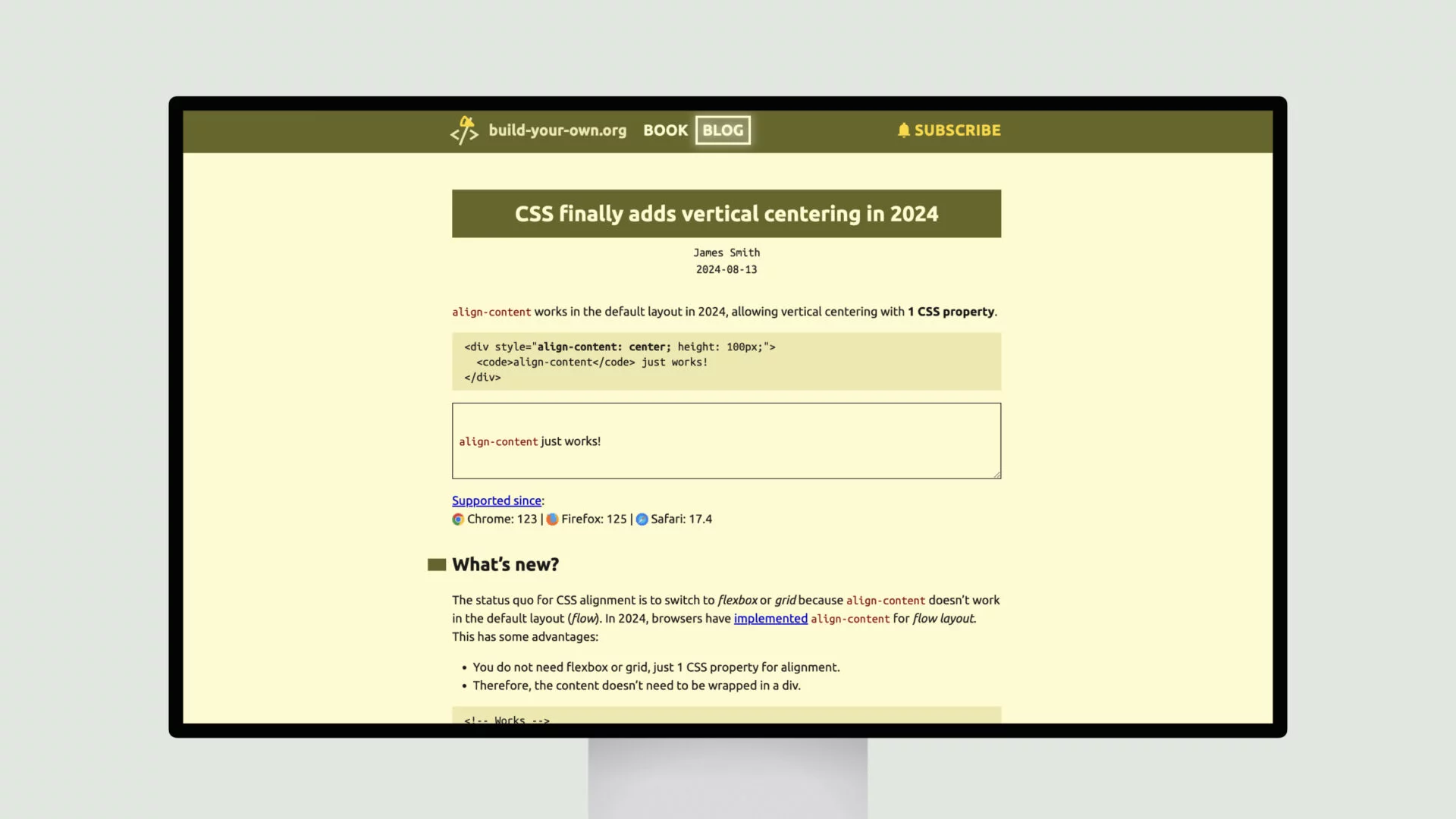 css finally adds vertical centering in 2024