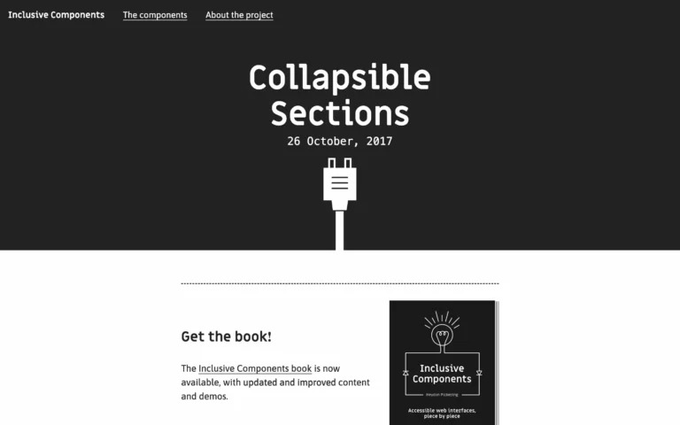 Inclusive Components – Collapsible Sections