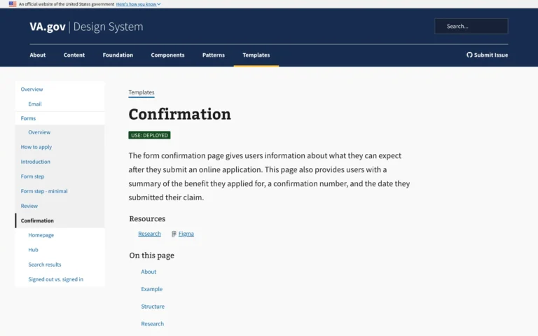 VA.gov Design System – Confirmation