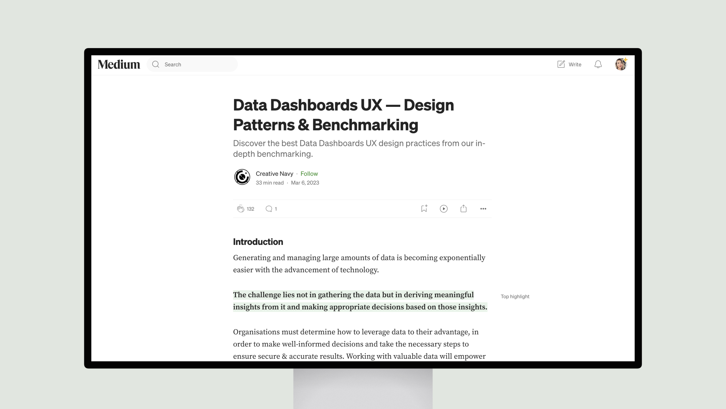 Data Dashboards UX — Design Patterns & Benchmarking