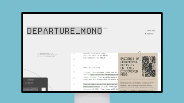 Departure Mono – A Monospaced Pixel Font with A Lo-Fi Technical Vibe