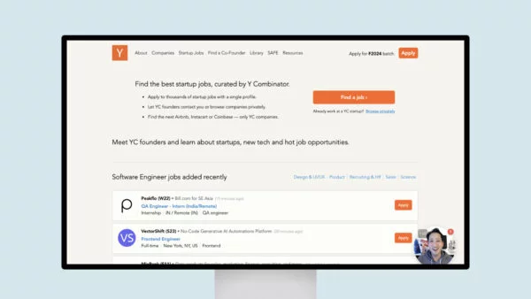 Find the best startup jobs, curated by Y Combinator