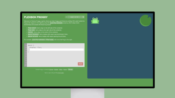 Flexbox Froggy – A game for learning CSS flexbox