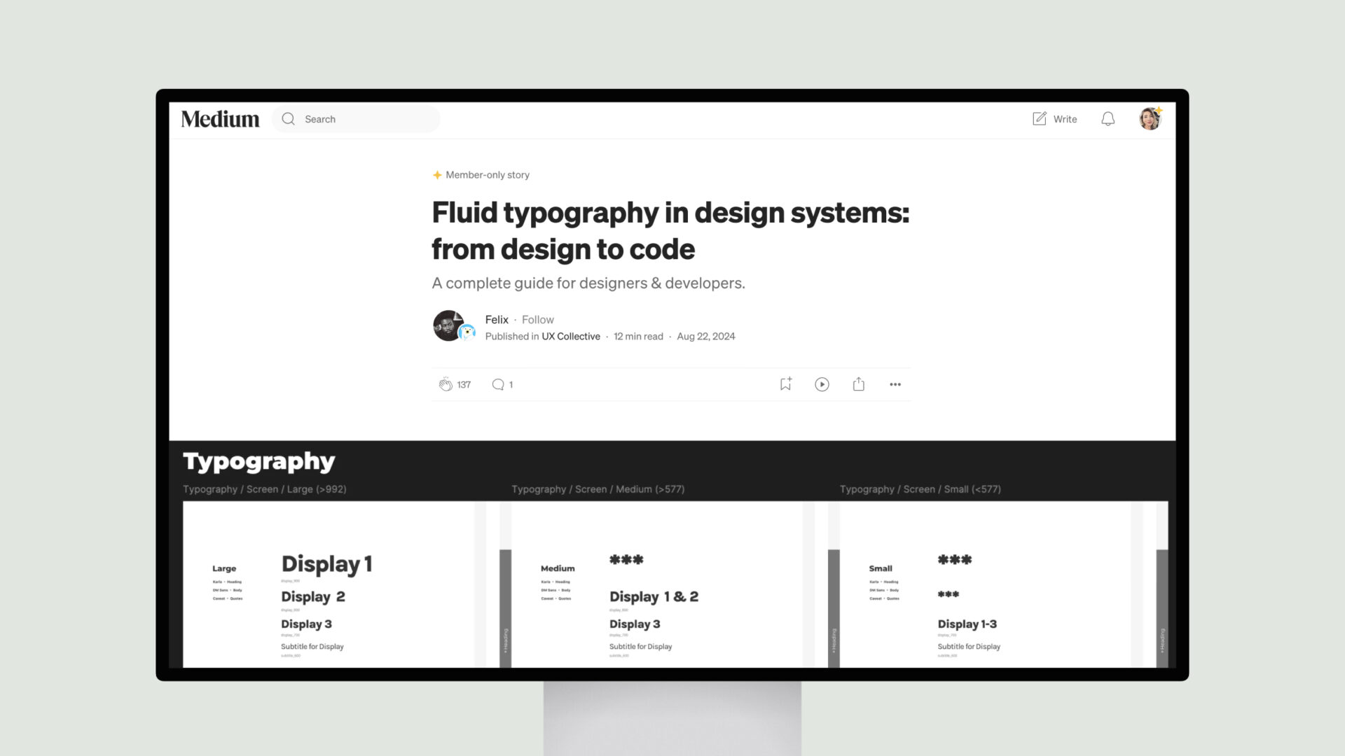 Fluid typography in design systems: from design to code