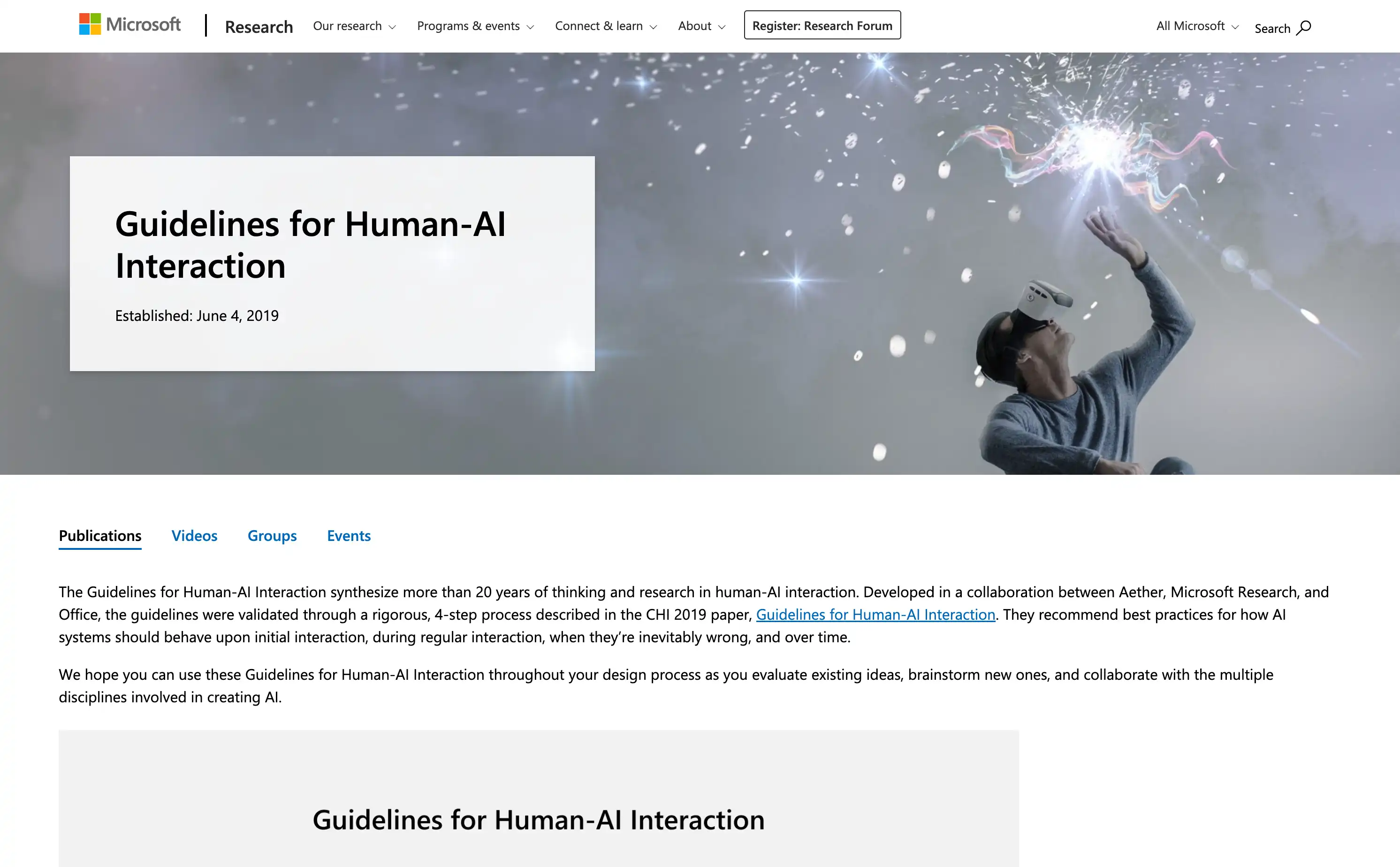 Human-AI interaction guidelines research by Microsoft.