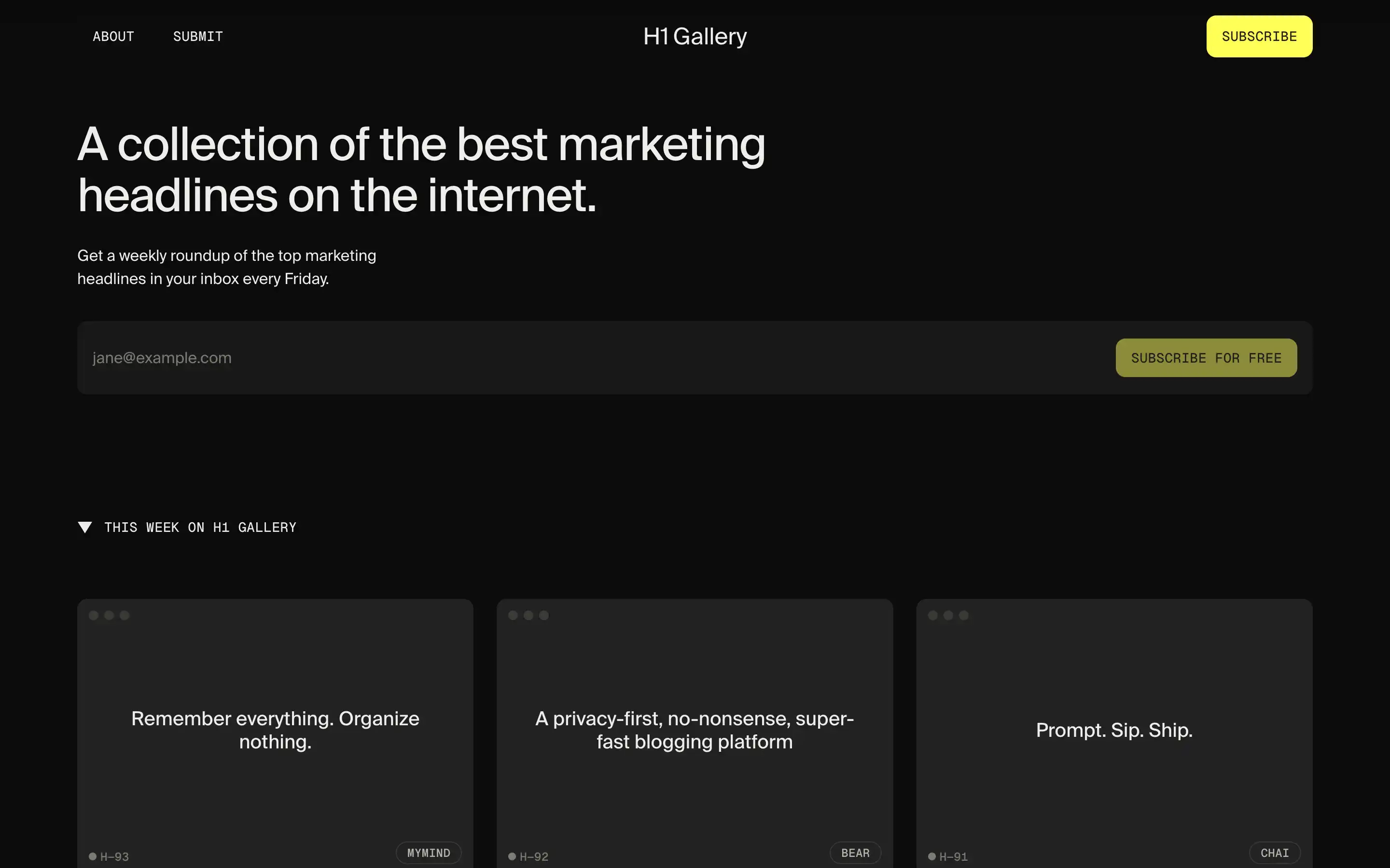 Best marketing headlines collection online subscription page.