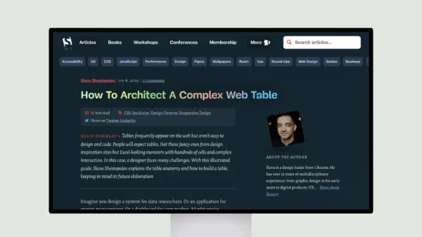 How To Architect A Complex Web Table