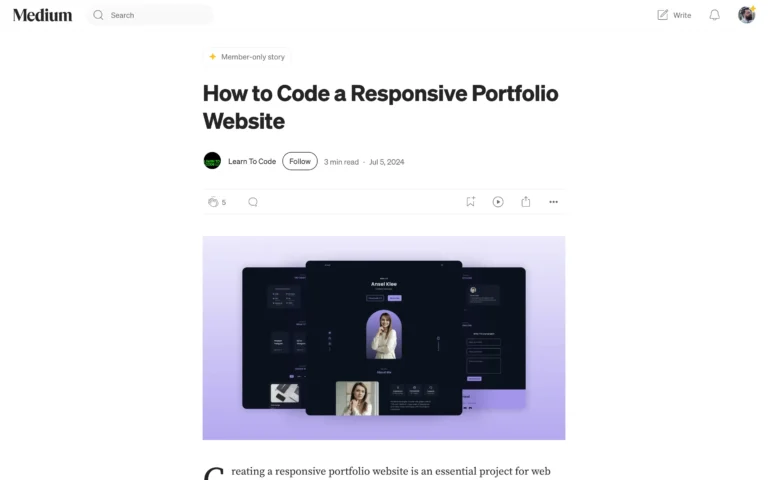 How to Code a Responsive Portfolio Website