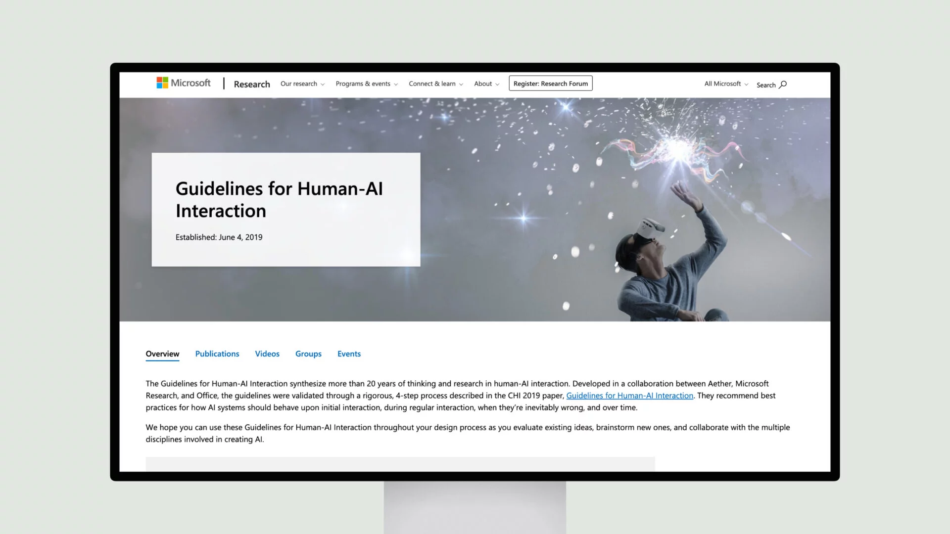 Microsoft Research – Guidelines for Human-AI Interaction