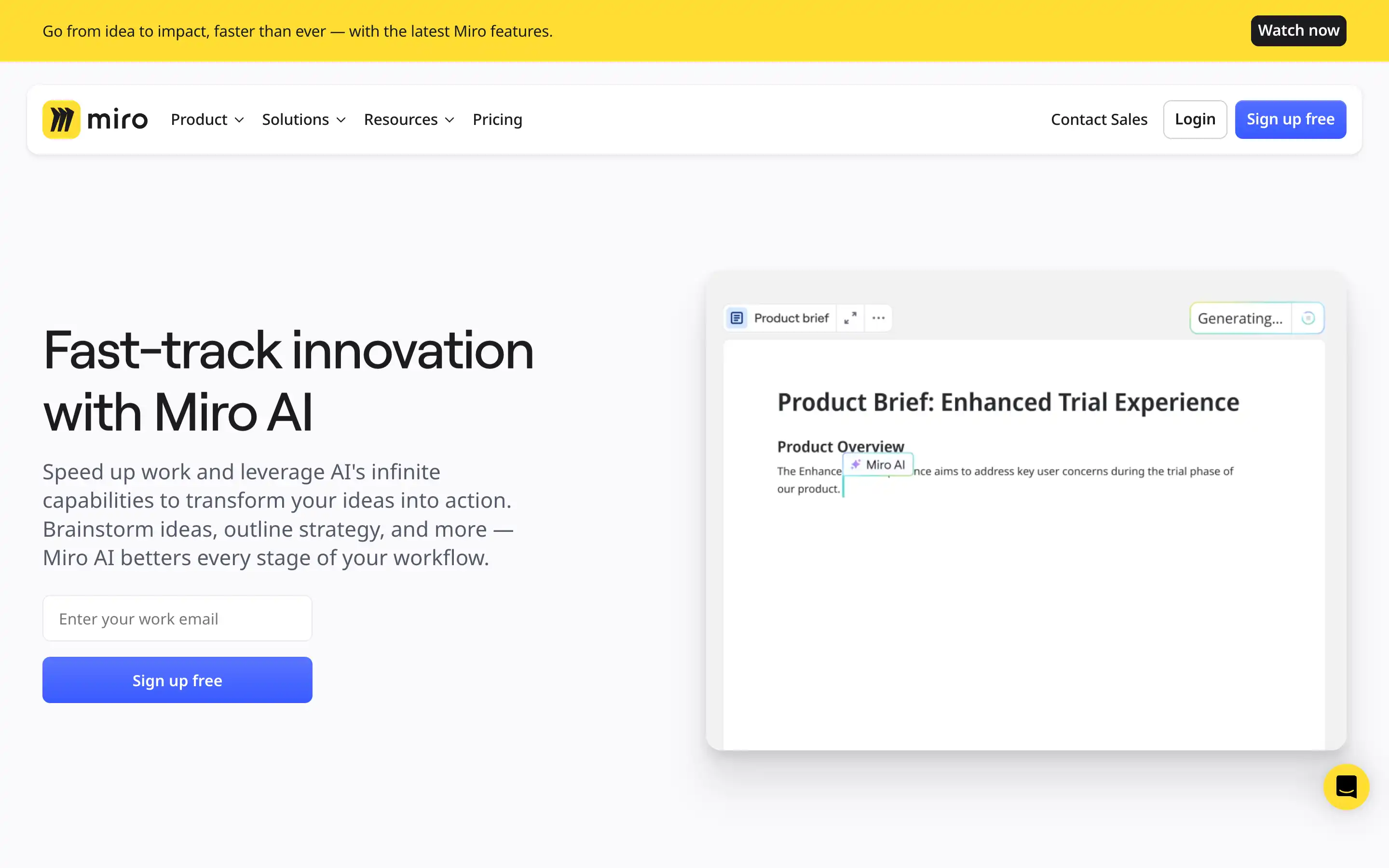 Miro AI boosts innovation and workflow efficiency.
