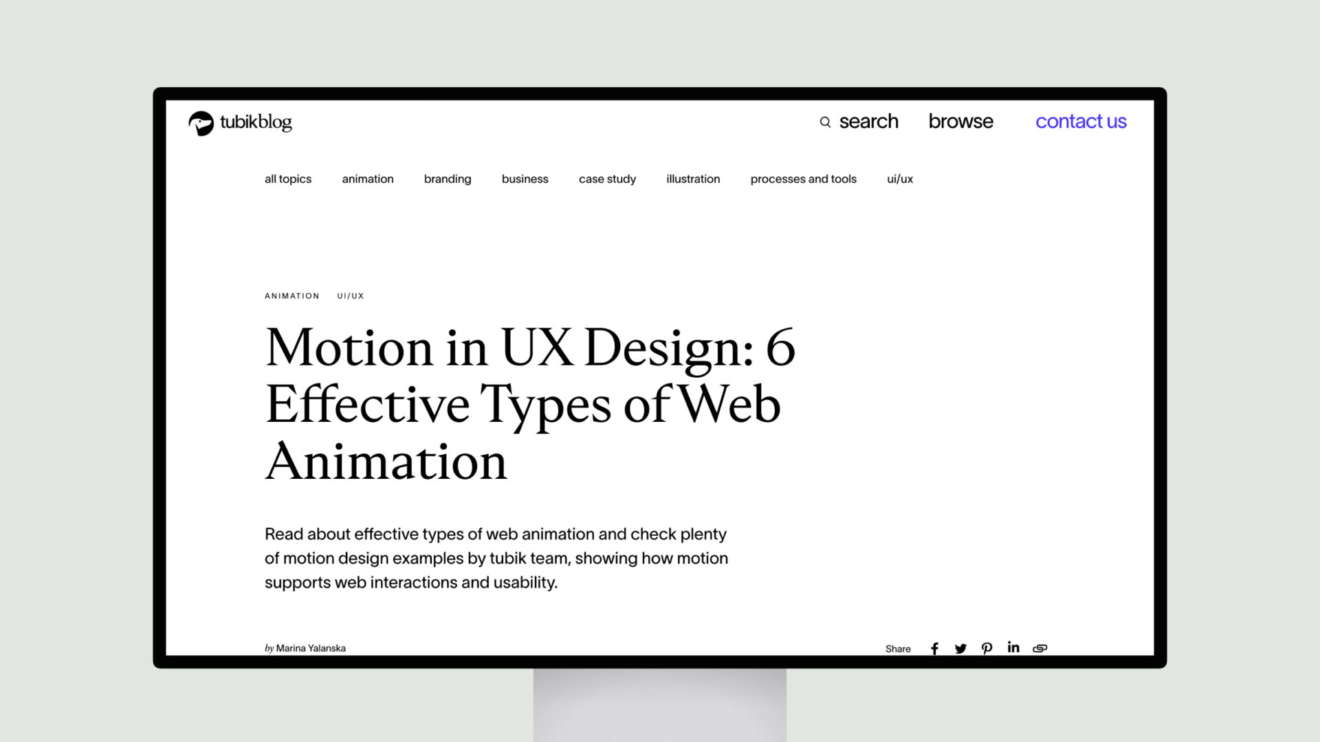 Motion in UX Design: 6 Effective Types of Web Animation