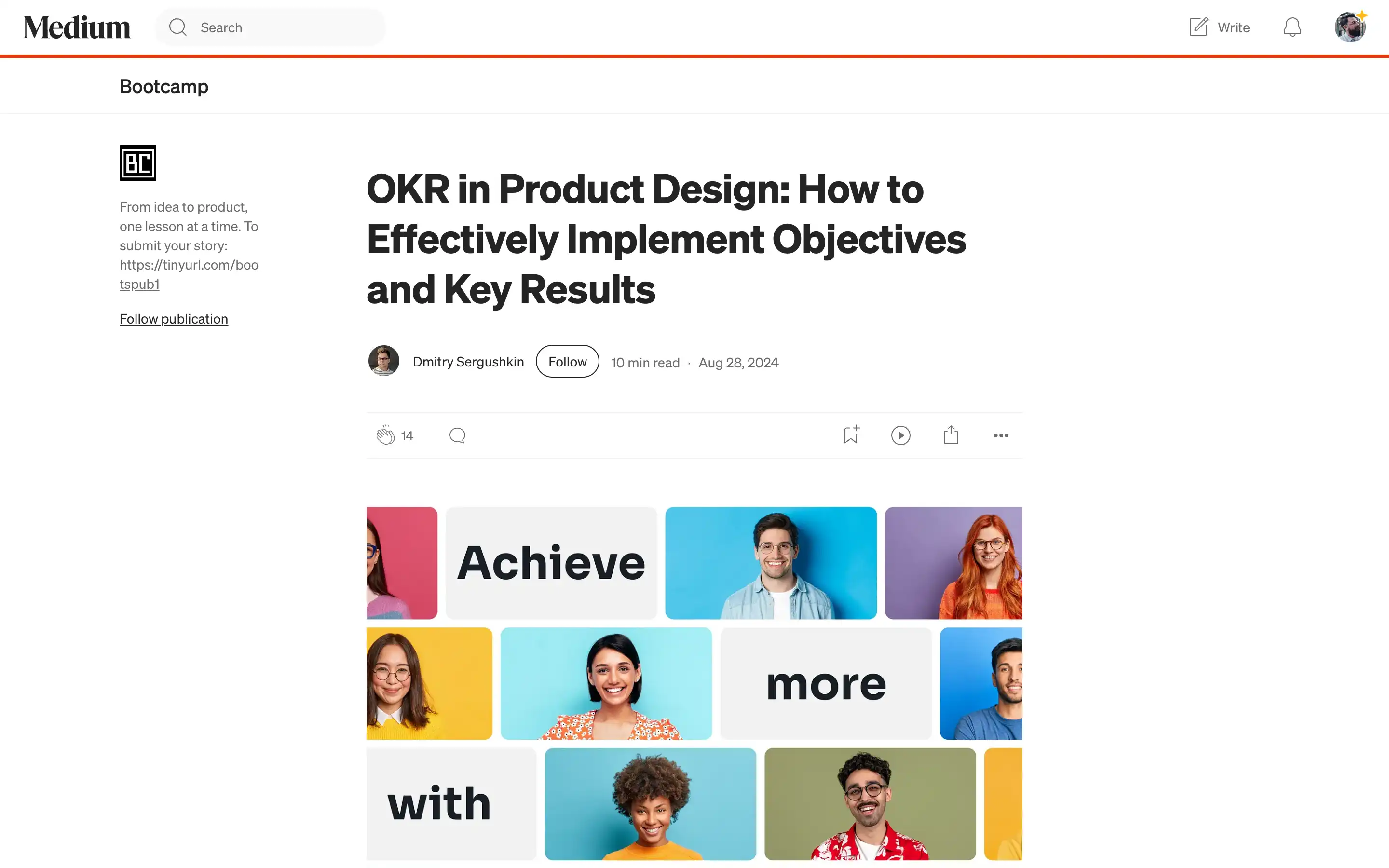 OKR in Product Design article on Medium