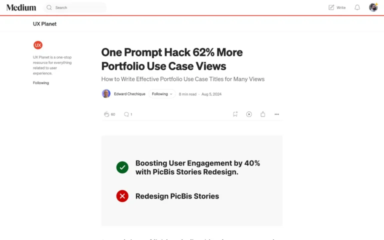 One Prompt Hack 62% More Portfolio Use Case Views