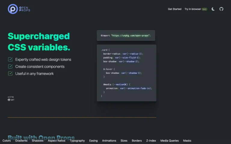 Open Props – Supercharged CSS variables