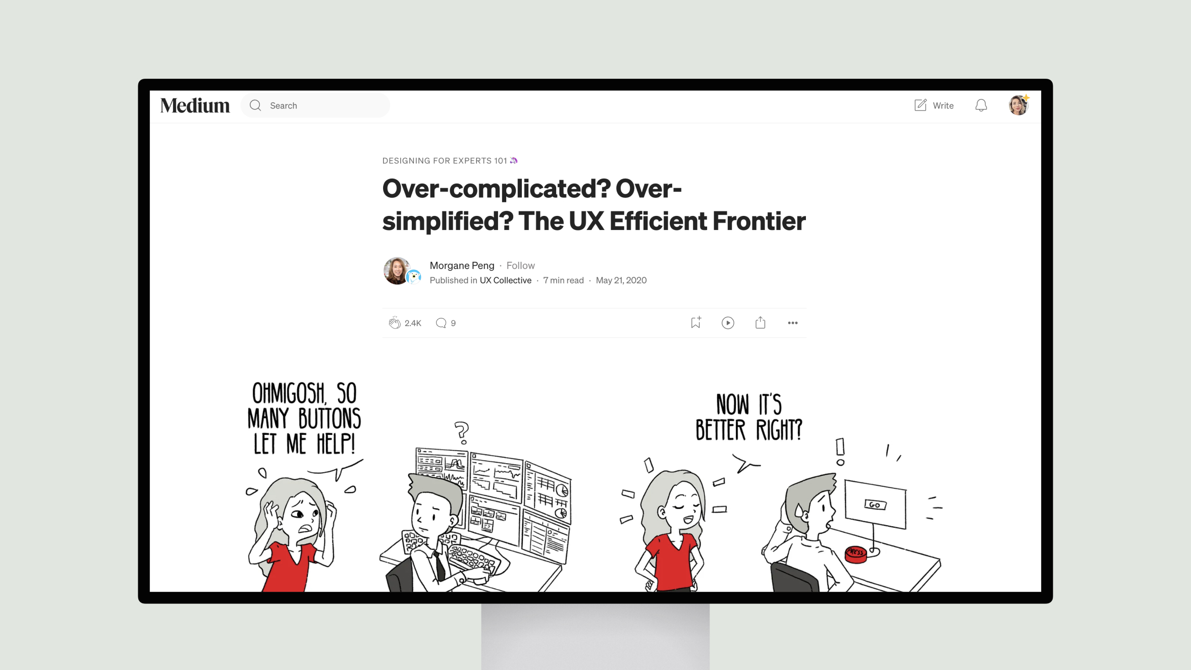 Over-complicated? Over-simplified? The UX Efficient Frontier