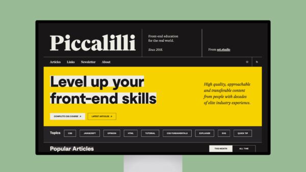 Piccalilli – level up your front-end development skills