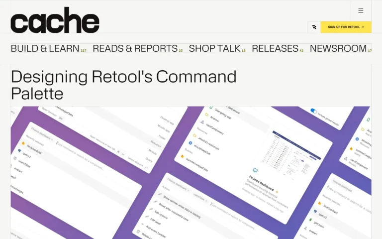 Retool Blog – Designing Retool’s Command Palette