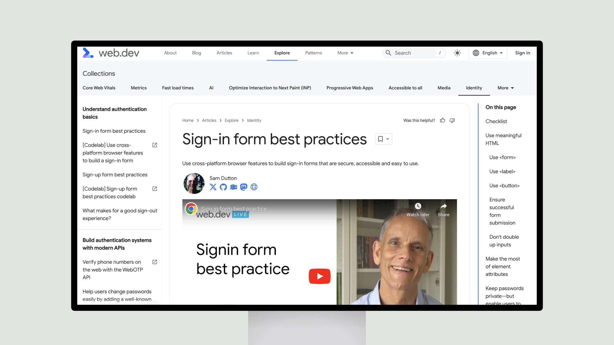 Sign-in form best practices 